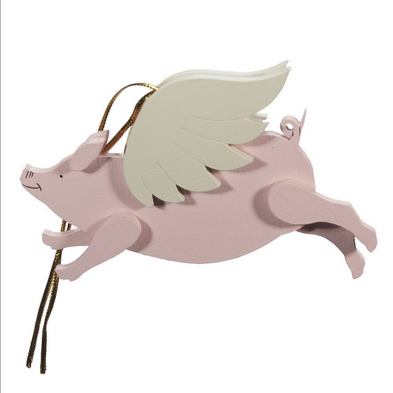 Новогодние украшения: символ 2019 года - Свинка с крыльями 490-1